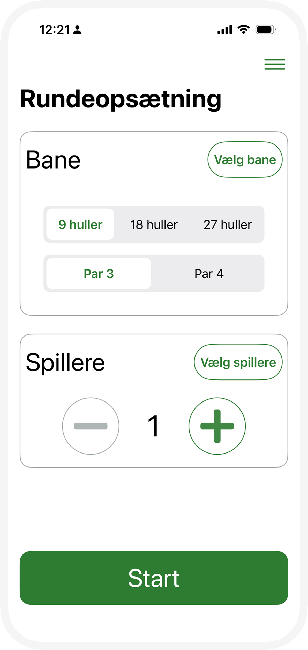 Under Par default round