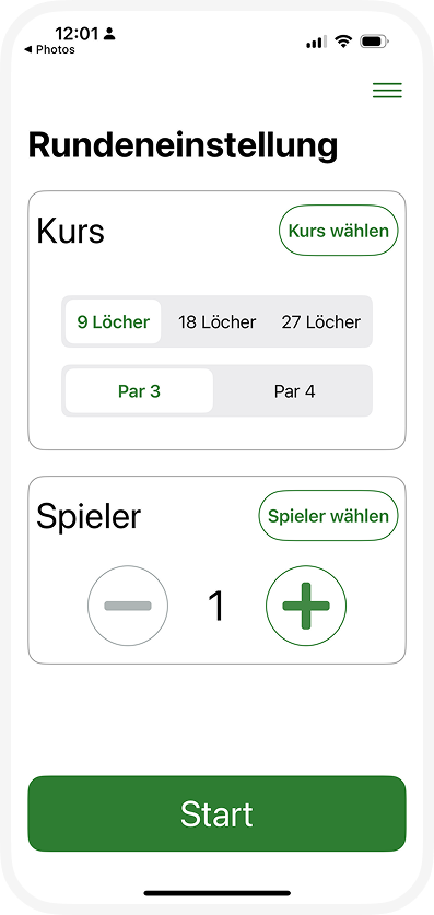 Under Par Standard-Runde