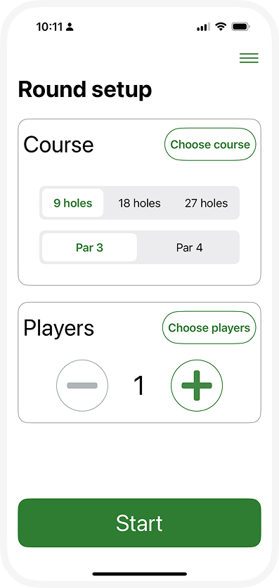 Under Par default round