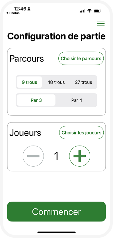 Partie par défaut Under Par