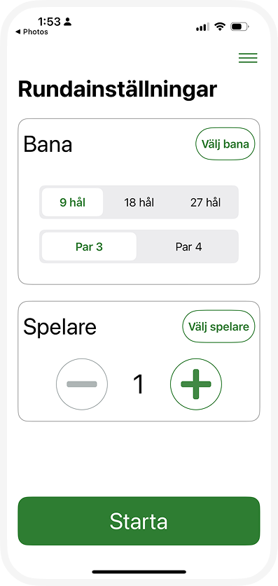 Under Par standardrunda